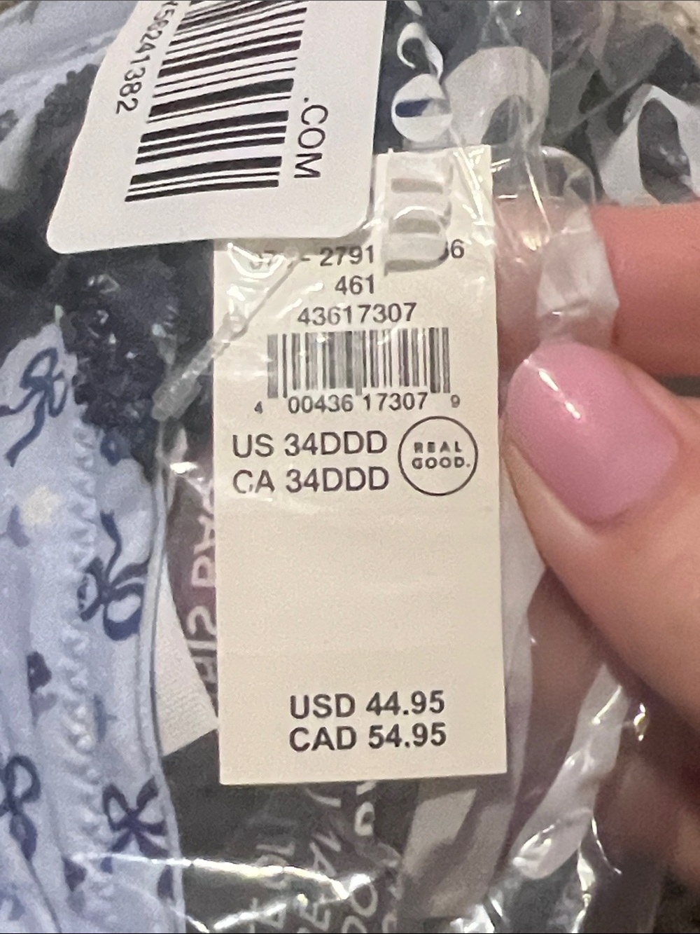 Aerie Show Off Printed Unlined Balconette Bra - Eyelet Blue - Picture 5 of 5